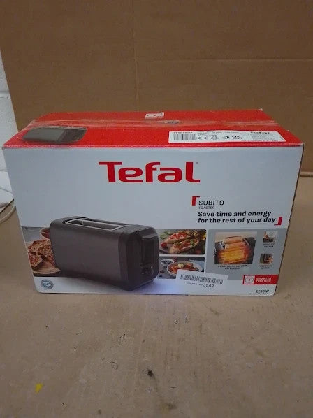 Tefal Subito 2 Slot Toaster Plastic Stainless Steel Black 28.6x15.8x19.3cm