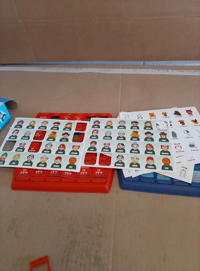 Guess Character Game Board Animal Funny Family Guessing Sheets 3+