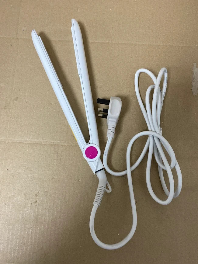 Phil Smith Ceramic Hair Straightener White Pink Fast Heat Styling Iron UK