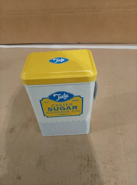 Tala Originals Storage Tin Metal Yellow Cream Nostalgic Design Durable