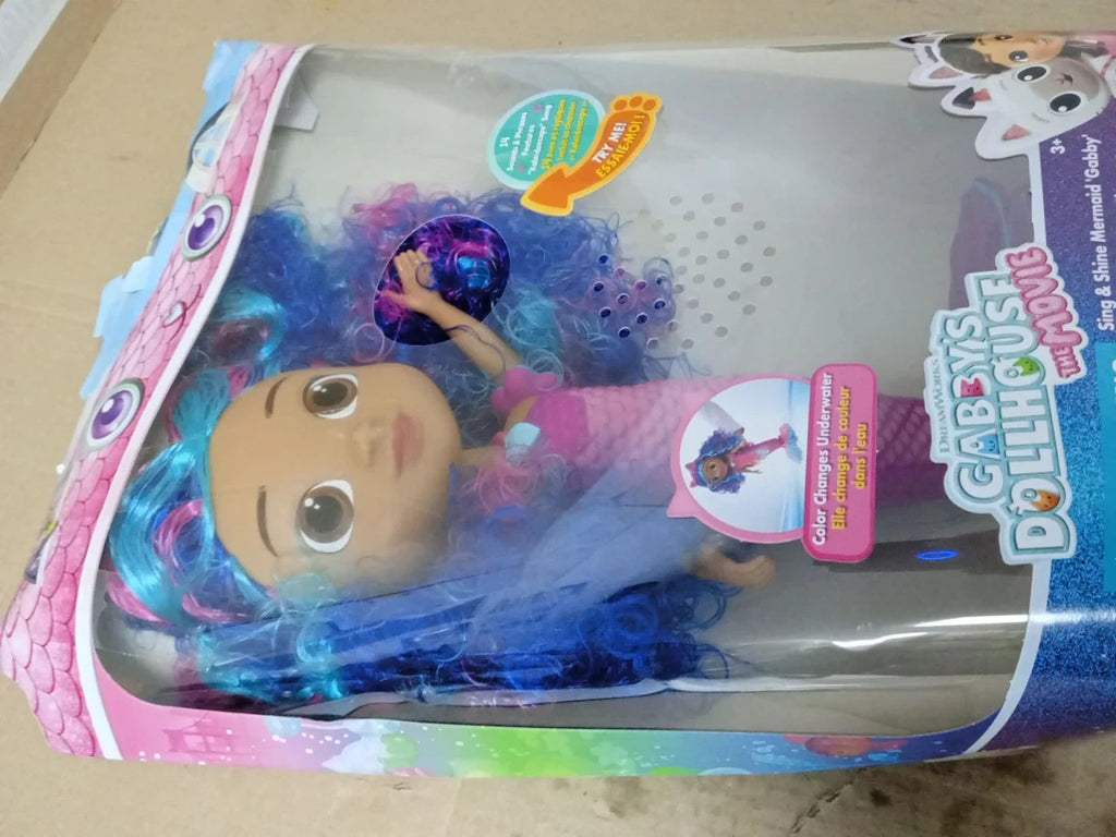 Gabbys Dollhouse The Movie Sing Shine Mermaid Waterproof Lights Sounds 3+