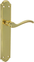 Amig Lever Handle Set Backplate 248x44mm Durable Stylish Zamak Gold Finish New