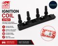 Febi Bilstein 37421 Ignition Coil One Pack Male To Female Vehicle Black