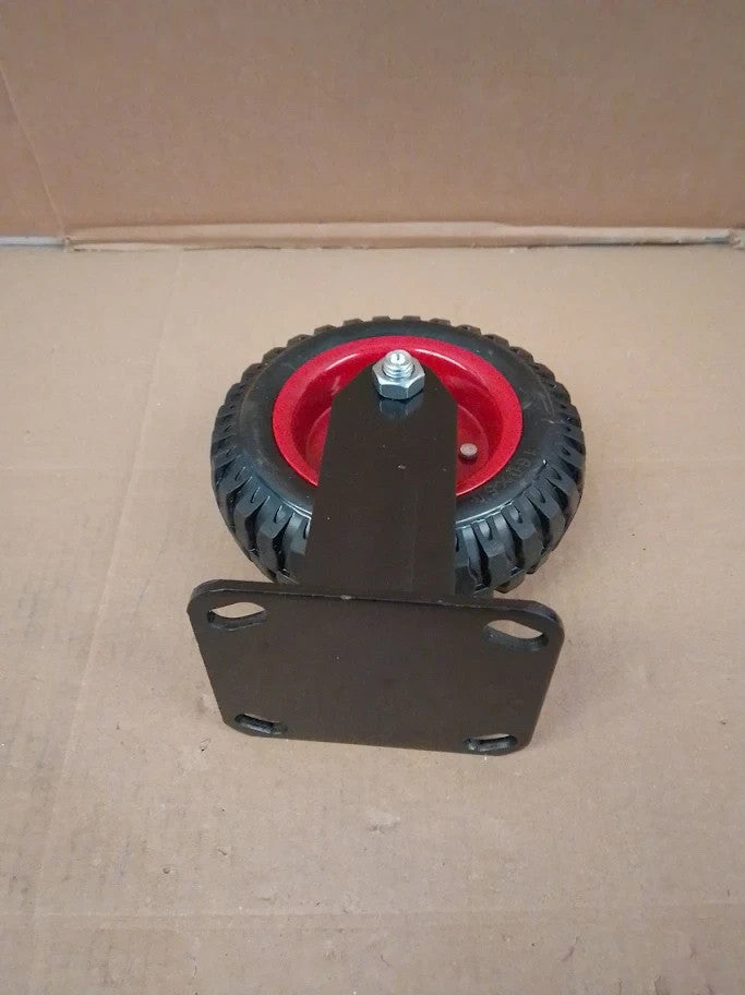 POWERTEC 6Inch Caster Wheels Heavy Duty Fixed Plate Casters Rubber Knobby New