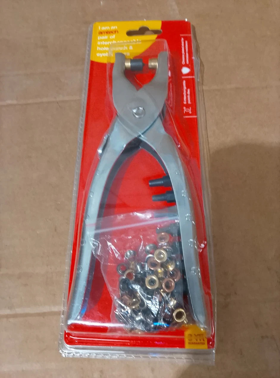 Amtech Interchangeable Punch Eyelet Pliers 6 Hole Sizes Eyelets Straps Crafts