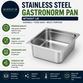 Vogue GN Stainless Steel Gastronorm Tray Pan 150mm Deep 13L K814 Modern Durable