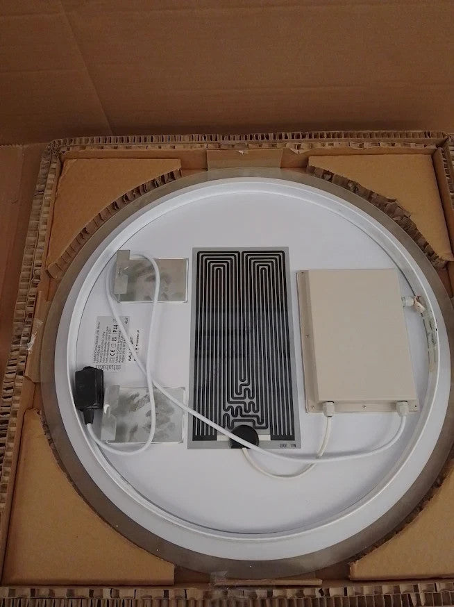 Habitat Bathroom LED Circle Backlit Demister Touch Mirror Illuminated Vanity