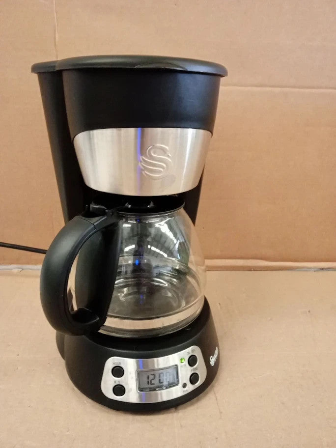 Swan SK13130N Programmable Coffee Maker Keep Warm Function Lcd Timer 750m Black