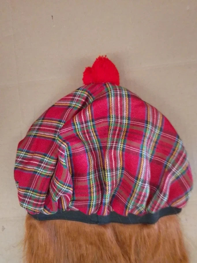 Red Tartan Scots Hat Ginger Hair Classic Parties Scottish Pride Halloween New