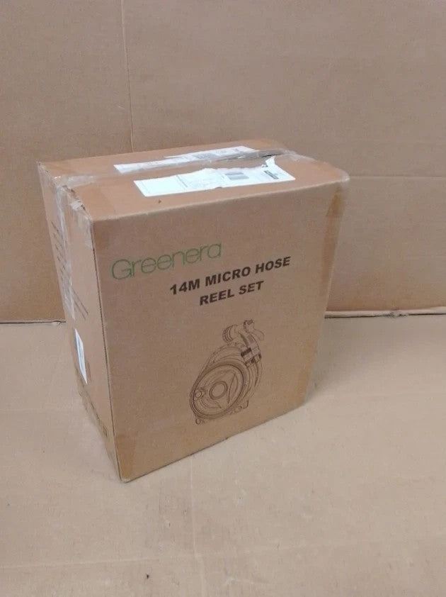 Garden Hose Reel 14M Compact Portable Pipe 8 Adjustable Spray Gun Nozzles New