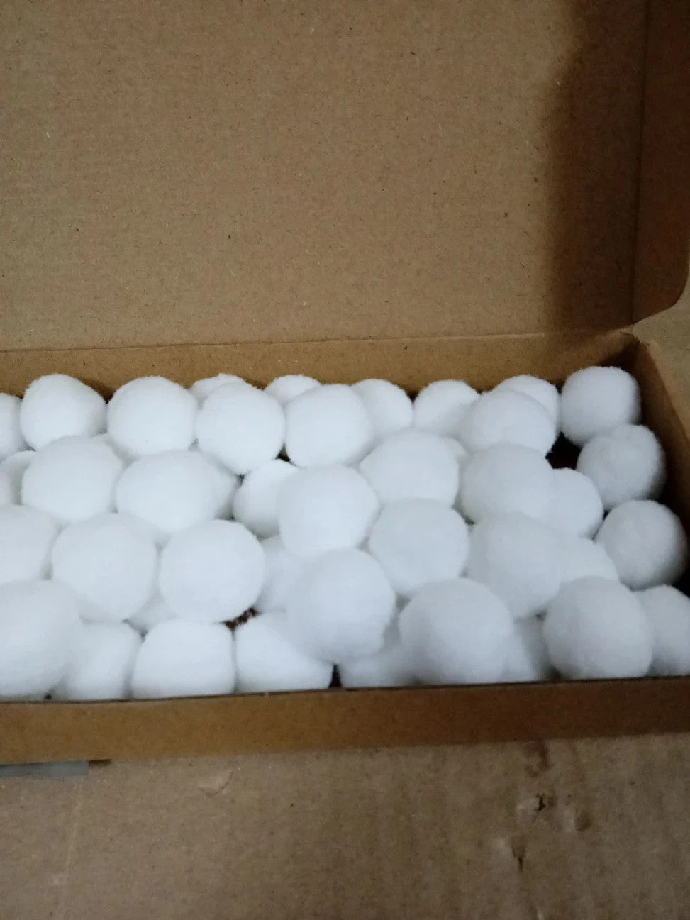 Sourcing Map Pom Felt Balls Felting Fabric 2cm 20mm White Home Project New