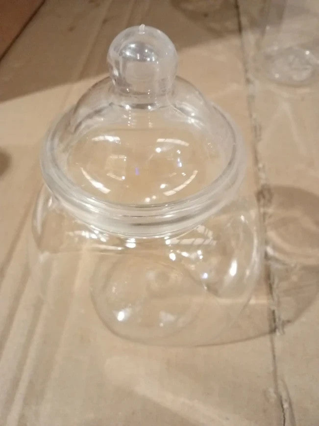 Truly Sweet Candy 7pc Plastic Sweet Jars Classic Design Clear Transparent