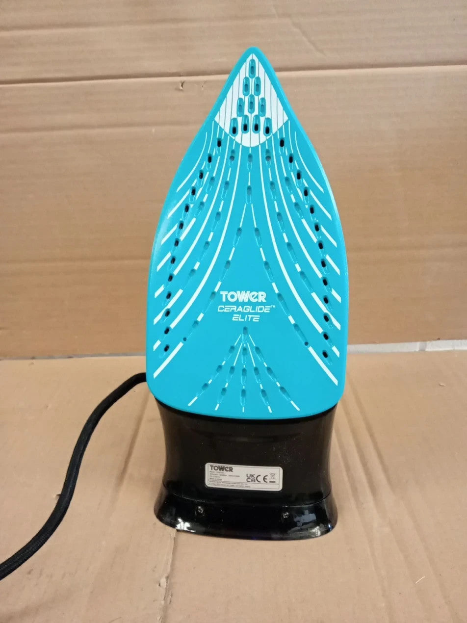 Tower T22013TL Ceramic Steam Iron Fast Heat Up Quick Ironing 180g 3100W Teal