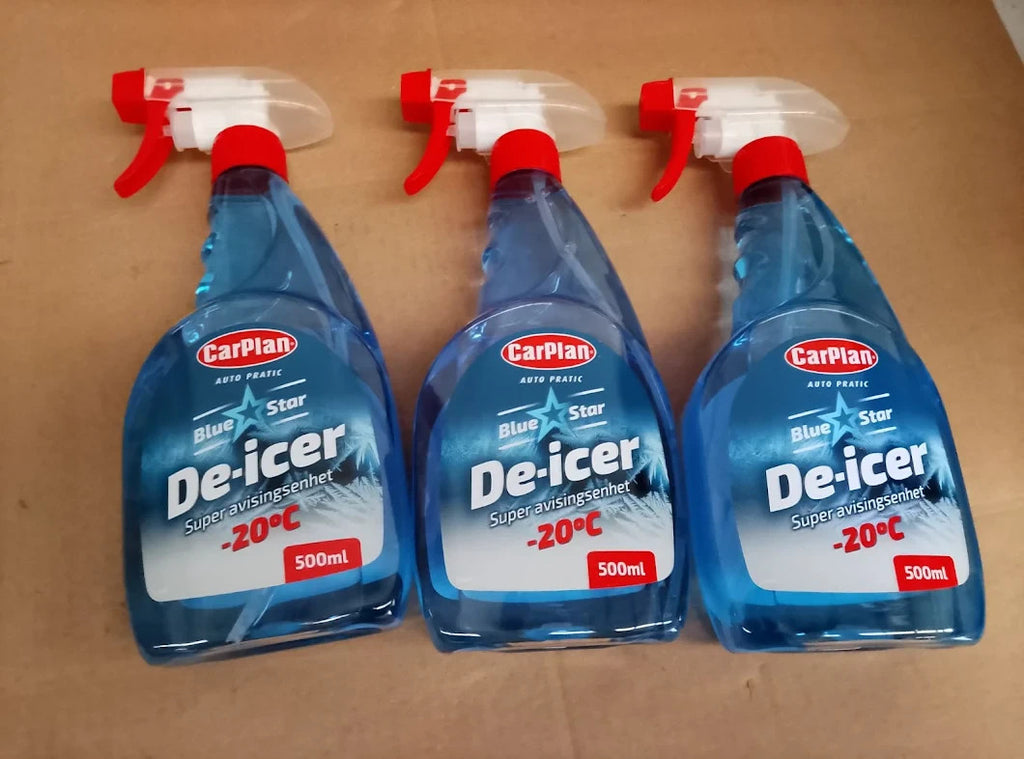 CarPlan TDI501 Blue Star Winter De Icer Trigger Spray 500ml 4 Pieces Design