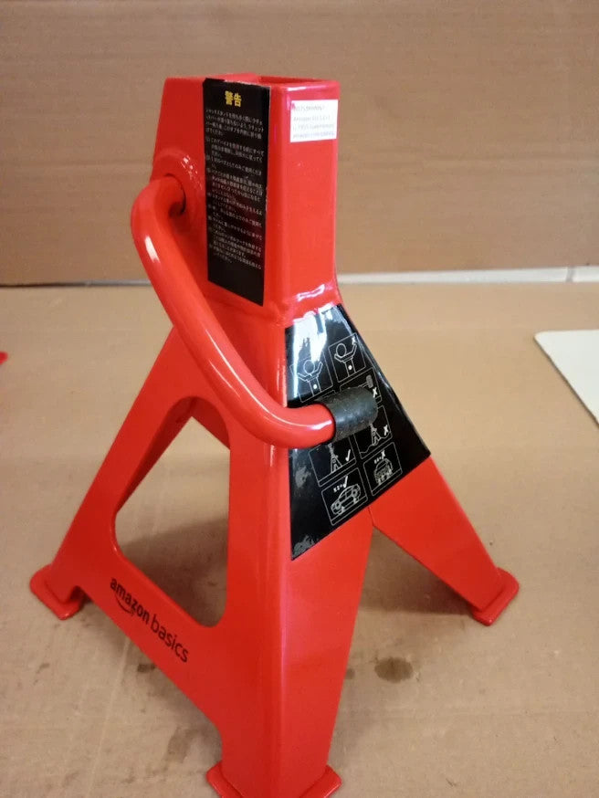 Amazon Basics Steel Jack Stands 3 Ton Capacity Pair Black Red Durable Design New
