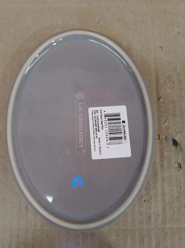 Le Creuset Stoneware Oval Spoon Rest Flint 71507154440099 Lacquered