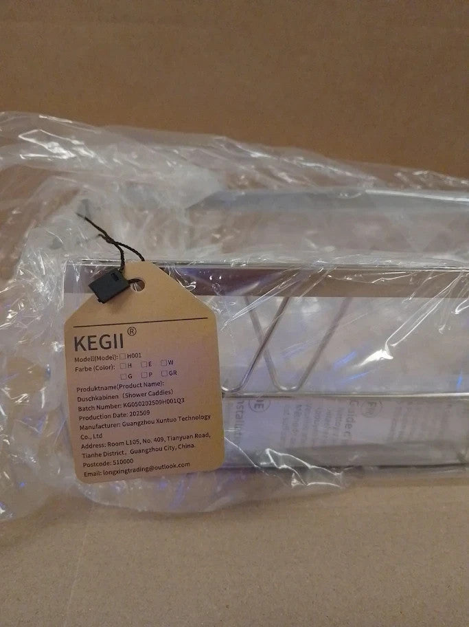 Kegii Shower Caddy Organiser Soap Holder Shelf No Drilling Adhesive Storage New