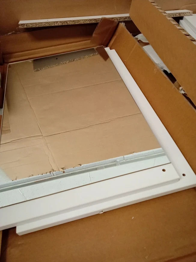 Argos Home Prime 2 Door Mirrored Cabinet Assembly White 50x60x14cm