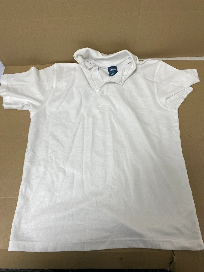 Uneek UC101 Classic Polo Shirt White Short Sleeve Polycotton Workwear Medium New