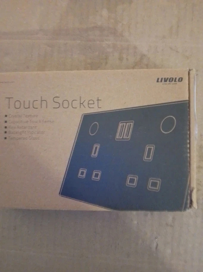 Livolo Smart Tempered Glass Double Power Socket LED Backlight App Control