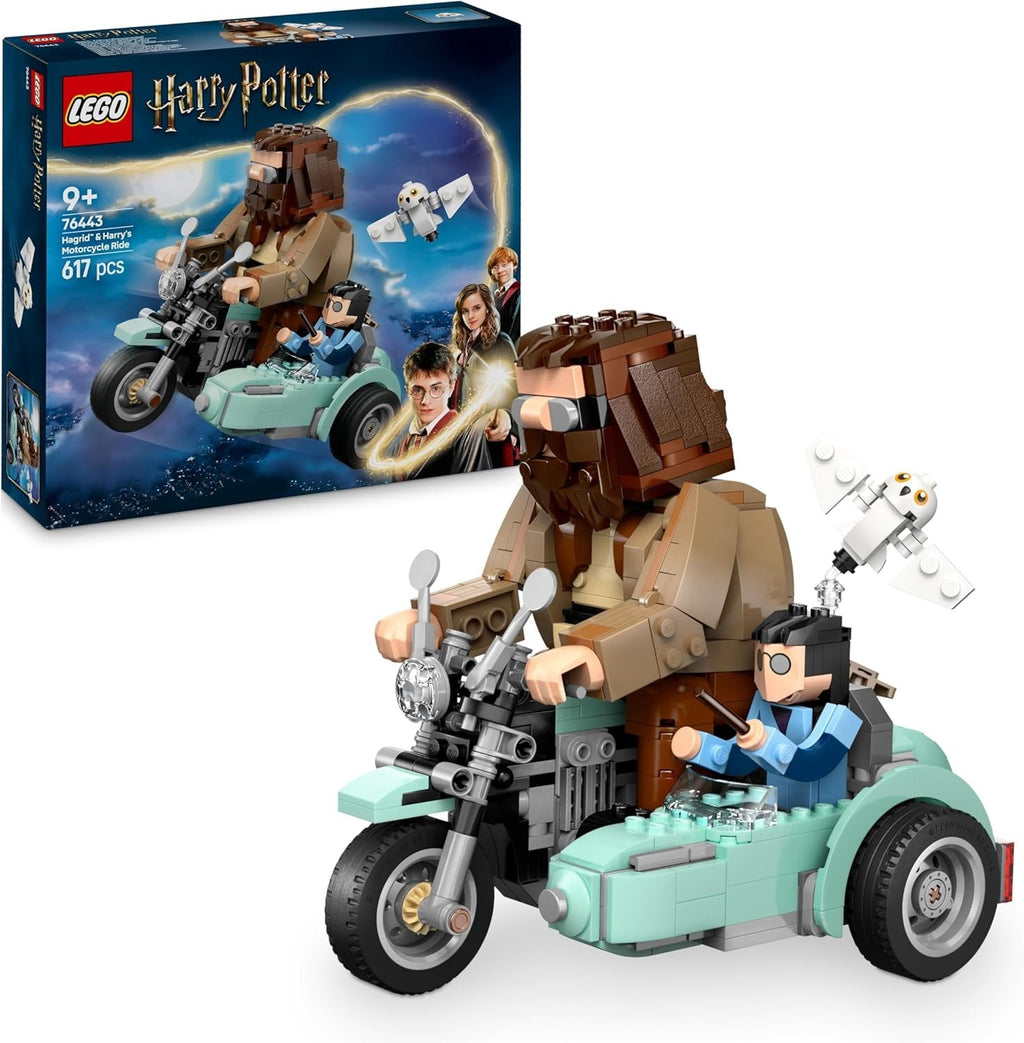 Lego Harry Potter Hagrid & Harrys Motorcycle Ride Play Display Motorbike 9+ New