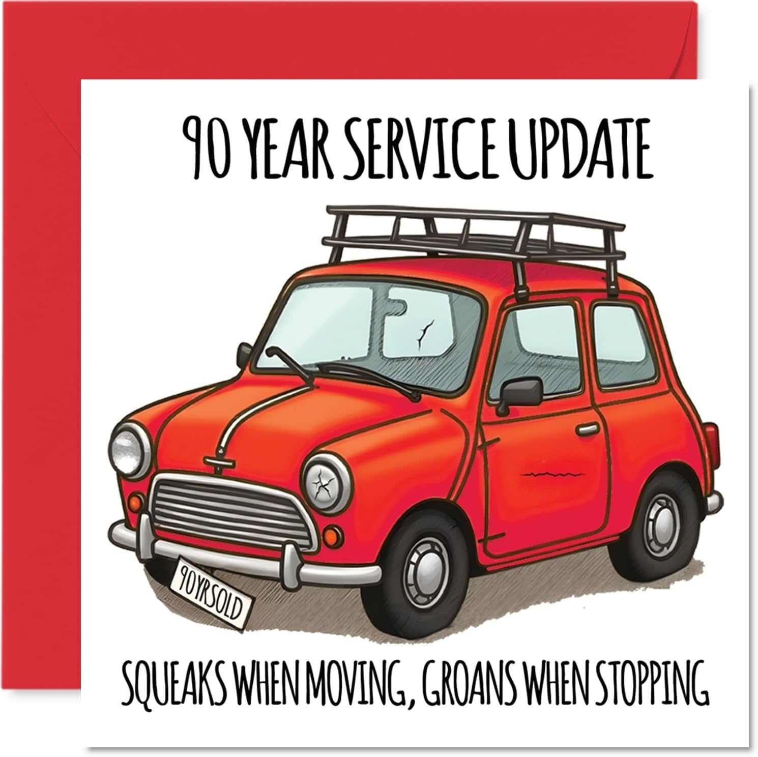 90th Birthday Cards Men Women Yearly Service Update Happy Birthday Card New
