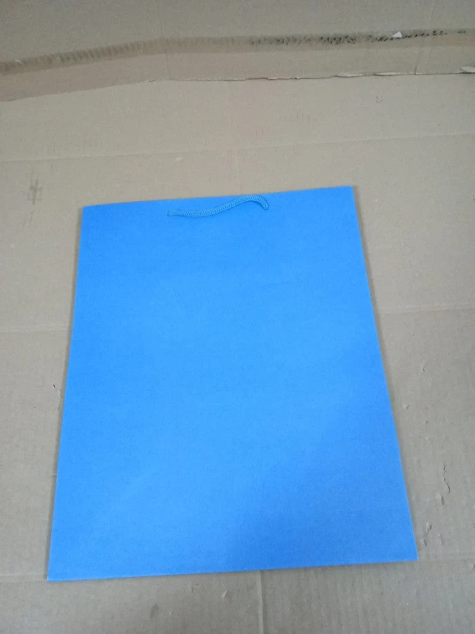 Hallmark Large Cord Handles Gift Bag Plain Blue Multi Occasion Celebration New