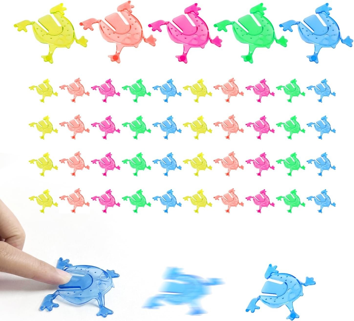 Xmnvivate 40pcs Bouncing Jumping Toys Mini Frog Toys Parent Chill 20x15x1cm New