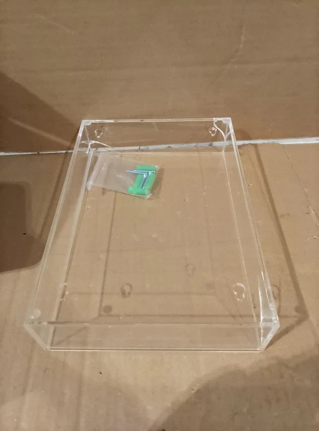 Ahandmaker Acrylic Book Display Case Wall Mount Clear Display 7x10x2in