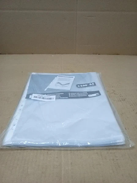 Exacompta Ref 5111E PP Punched Pockets Pack Of 100 Suitable A4 Document New