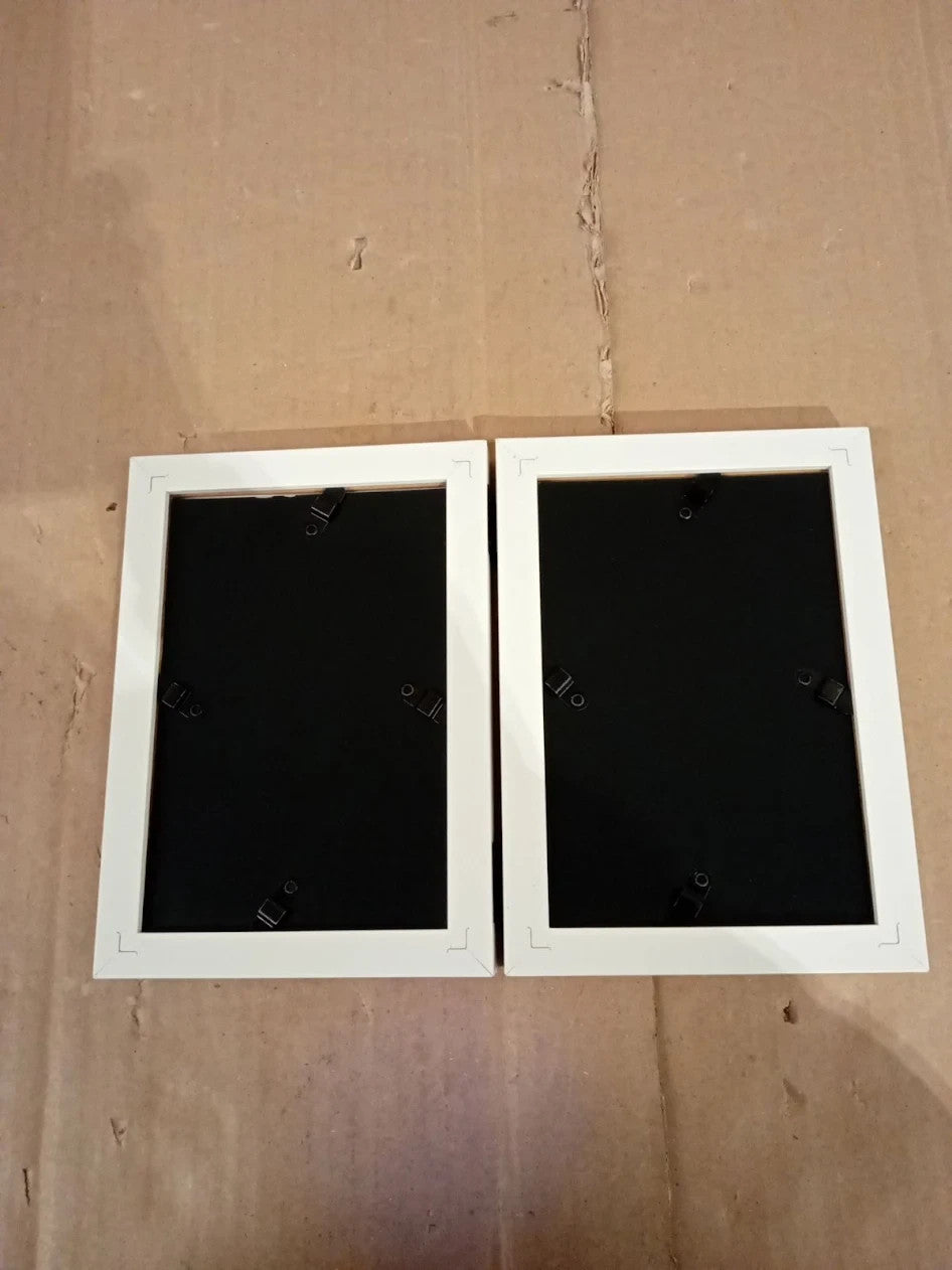 Scholar Tree 10x15cm White Double Photo Picture Frame Stand Vertical 2 Pack