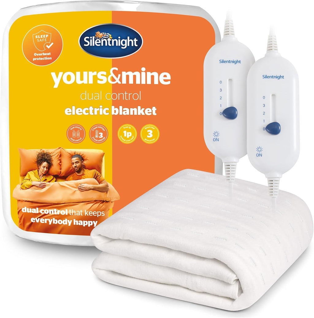 Silentnight Dual Control Electric Blanket Double 150x137cm Heated Electric New