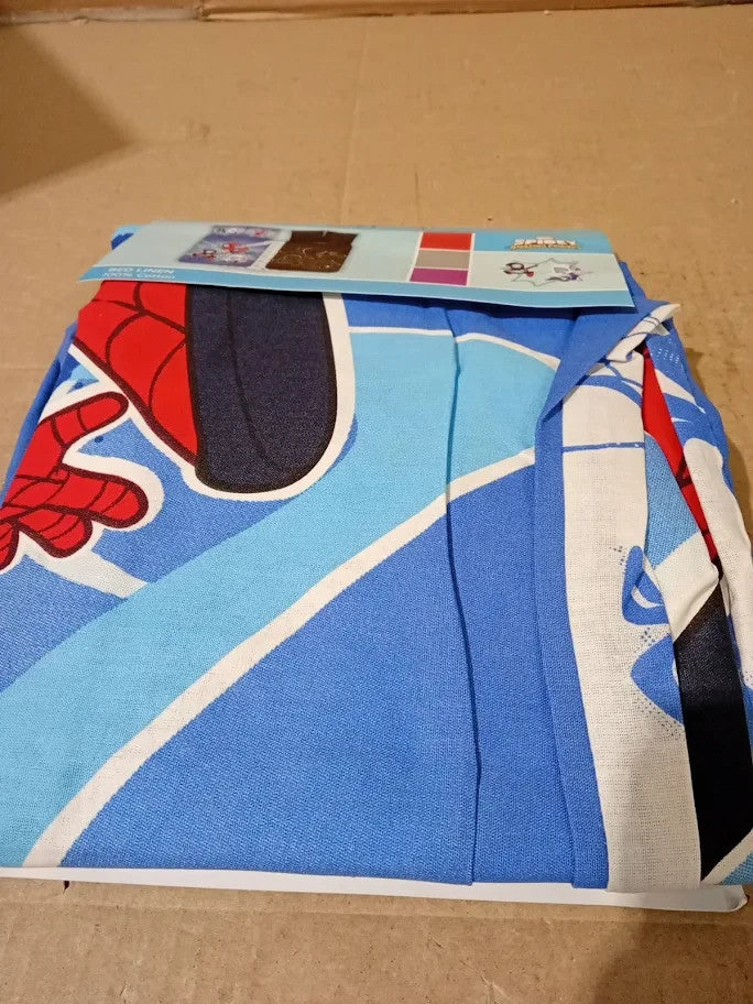 Spidey Cot Bedlinen Set 100x140cm 100% Cotton For Kids Glow In The Dark New