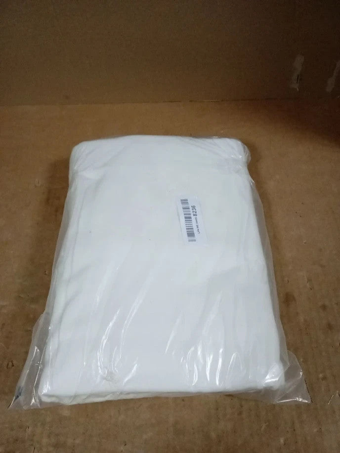 Encasa XO Tablecloth 56x120 Cotton Canvas White Machine Washable Dining Cover