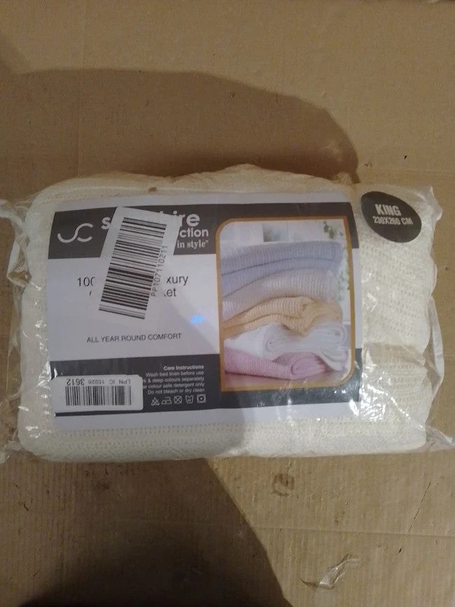 Sapphire Collection Pure Organic Cotton Thermal Soft Lightweight King 260x230cm