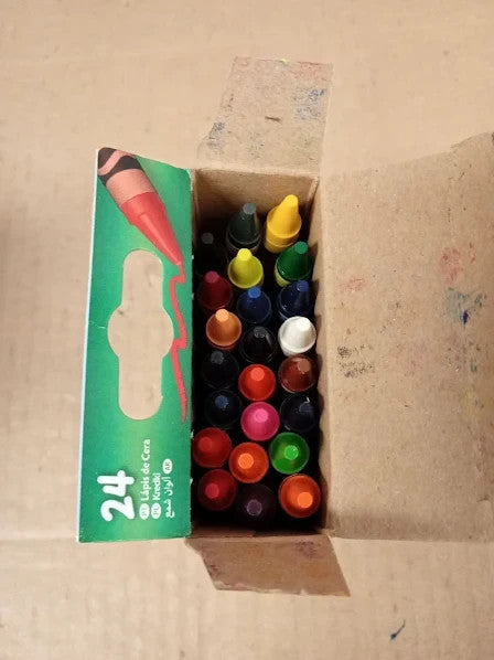 Crayola 12 Assorted Multicoloured Colouring Pack 24 Crayons 2.9x7.2x10.8cm New