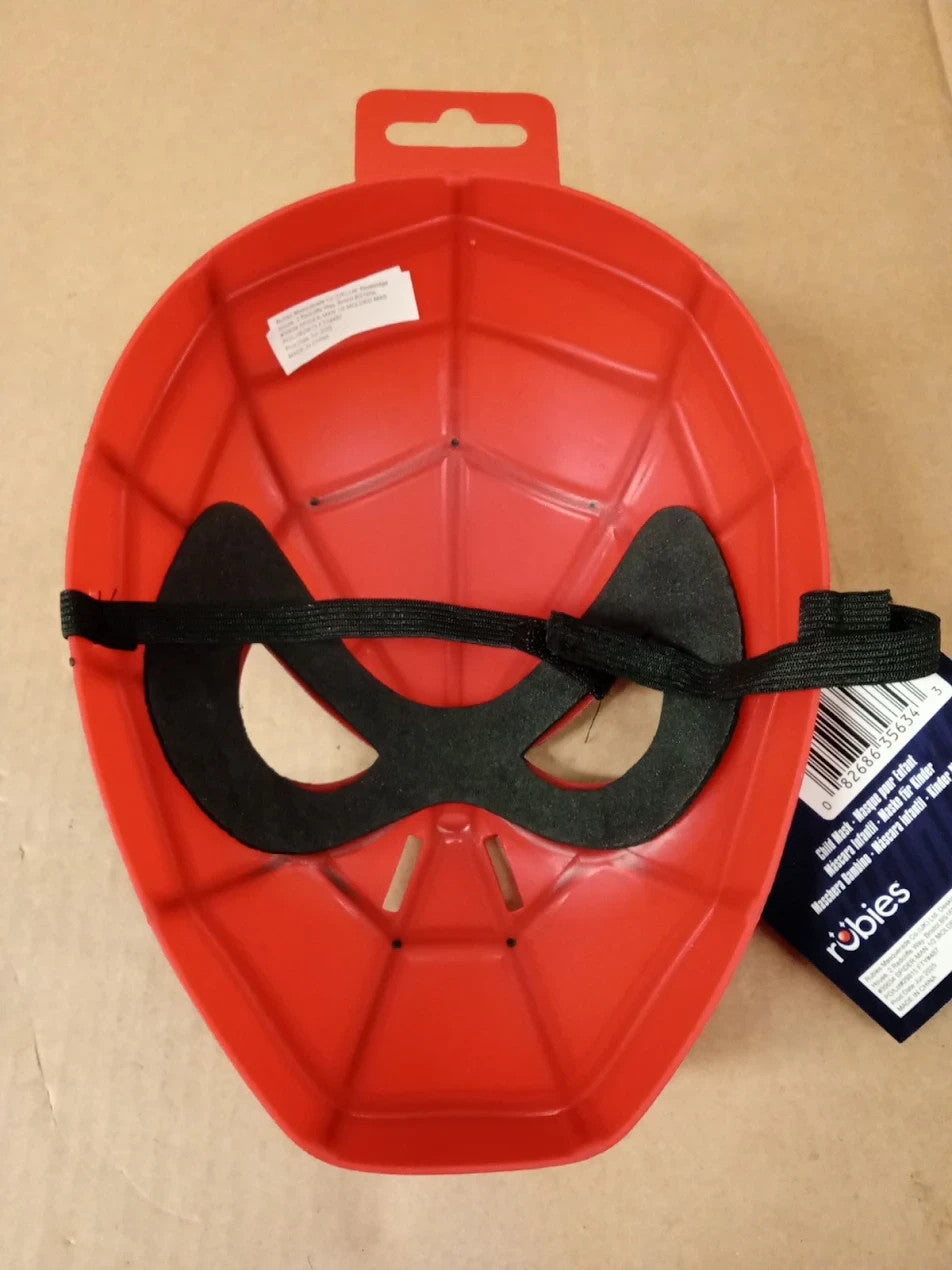 Rubies Official Spiderman 1/2 Mask Moulded Child One Size Red Halloween