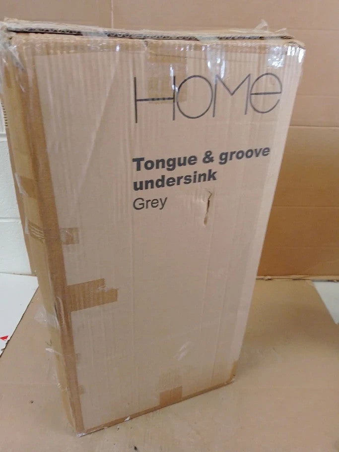 Argos Home Tongue And Groove Under Sink Unit MDF Painted Finish Grey New