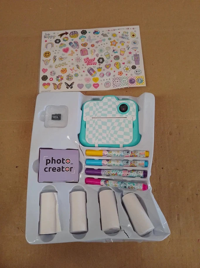 Kids Instant Print Camera Photo Video Creator Thermal Printing Camera 8+ New