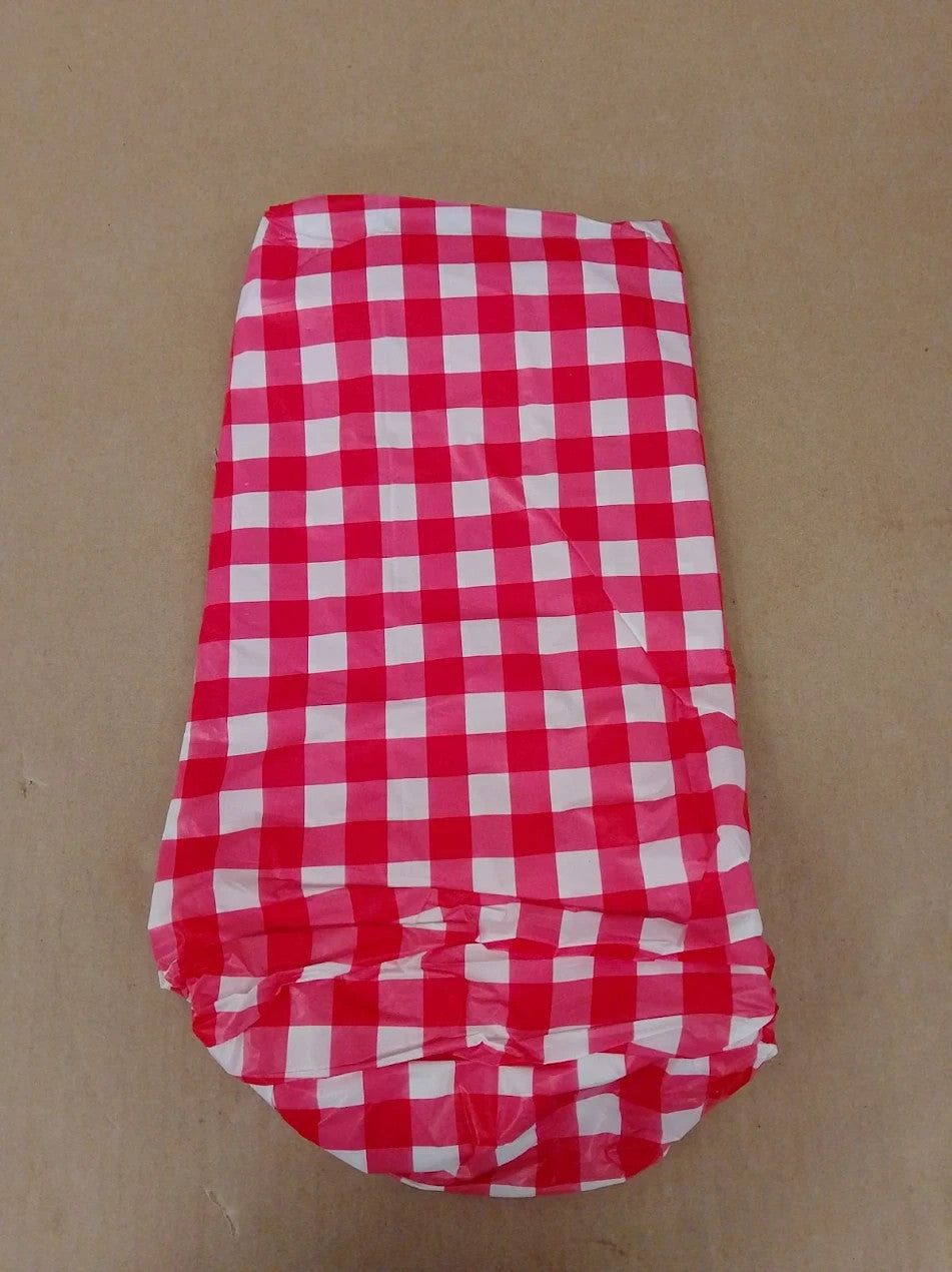 Unique Red Gingham Pattern Rectangular Plastic Table Cover 54x108in New
