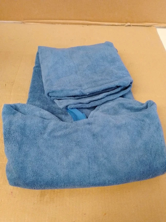 Hiturbo Kids Changing Robe Towel Poncho Bath Hooded Beach 115x150cm Navy New