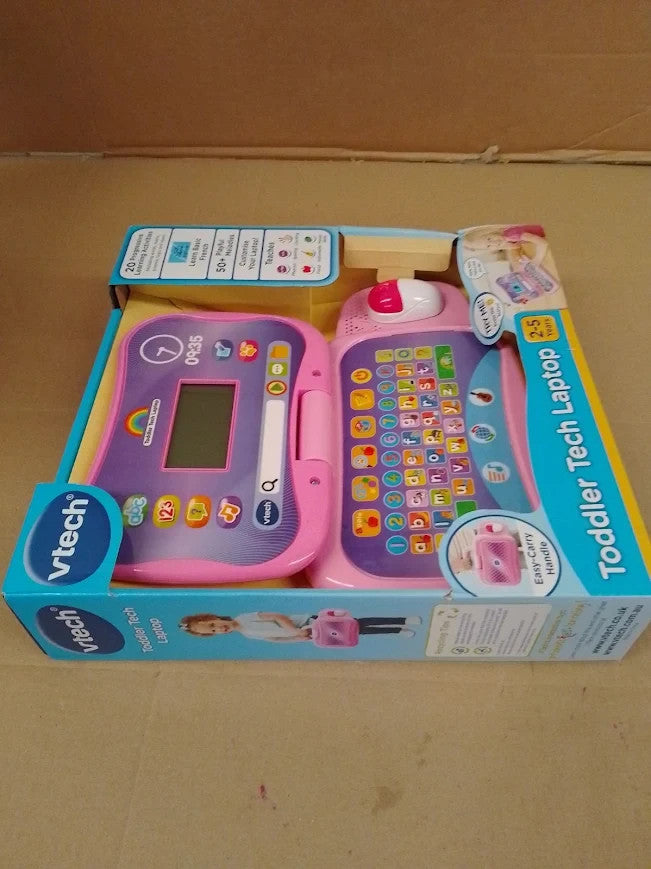 VTech Toddler Tech Laptop Pink Interactive Educational Computer Toy 20 Games 2+