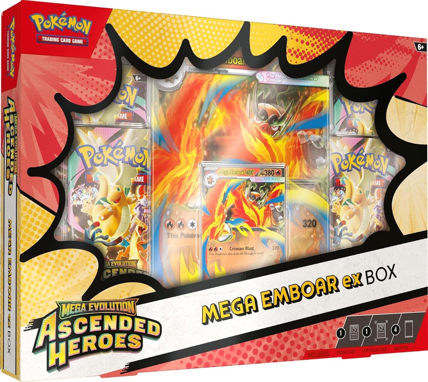 Pokmon TCG Mega Evolution Ascended Heroes Mega Emboar 1 Foil Promo Card New
