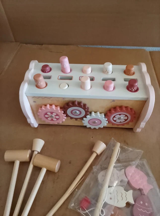 Joyreal Montessori Toys Wooden Hammering Pounding Baby Xylophone Educational 1+