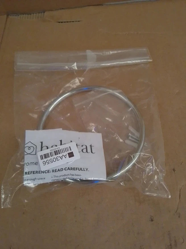 Habitat Wall Mounted Towel Ring Chrome Bathroom Holder Quality Durable New