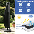 Teynewer Parasol Cover Waterproof Cantilever Protective 205x25x57x48cm Black