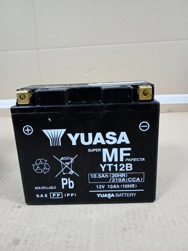 Yuasa YT12B 12V 210 CCA Maintece Free AGM VRLA Motorbike Battery Black