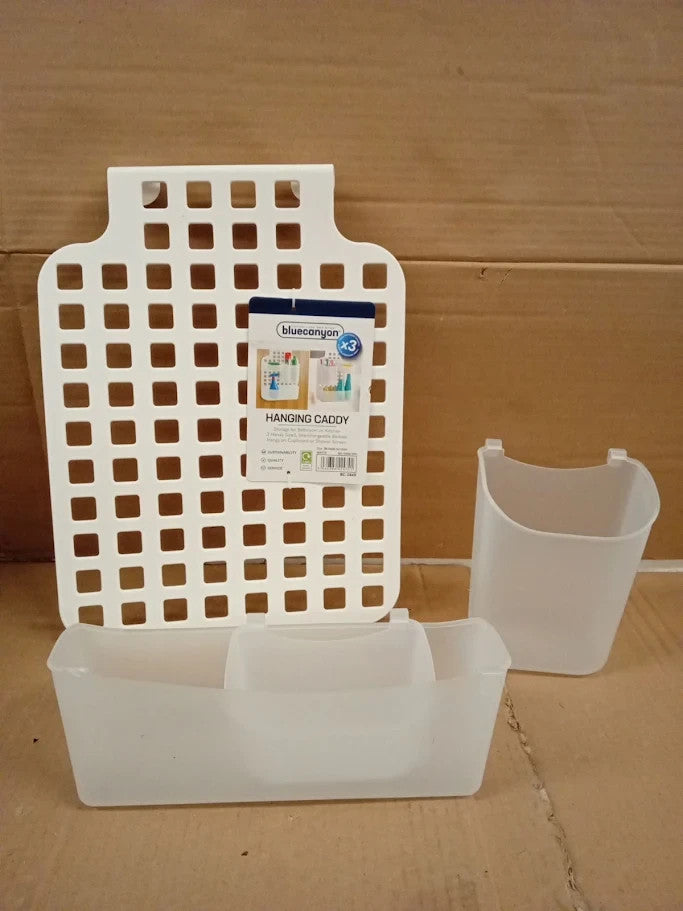 Cabinet Door Organiser Single Basket Plastic No Drill Plastic Bathroom Shelf