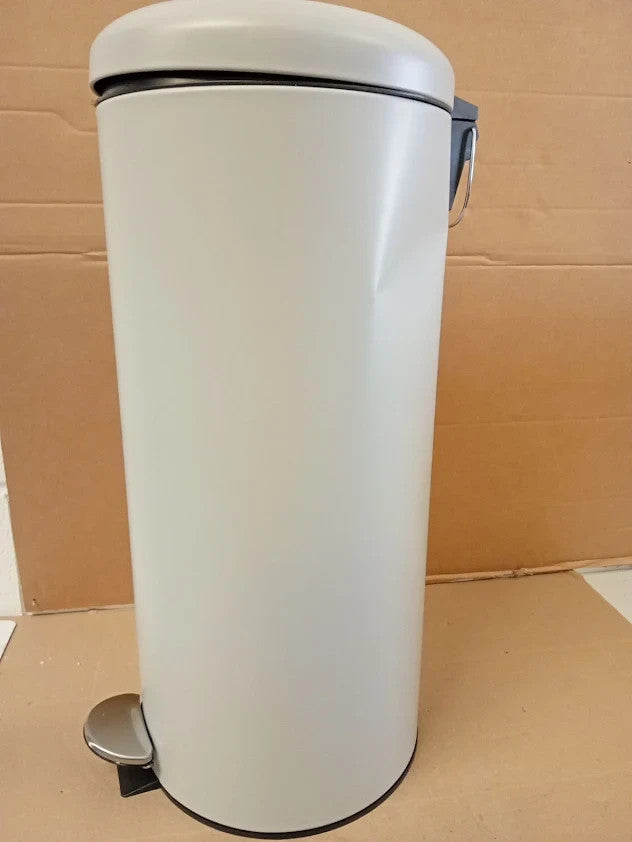 Habitat 30Litre Round Kitchen Domed Pedal Bin Made From Carbon Steel Grey