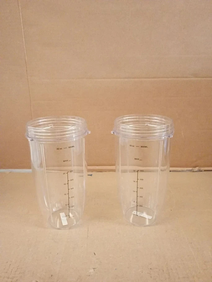 32oz Replacement Blender Cups 2pc 600w 900w Personal Blenders Nutrubullet New